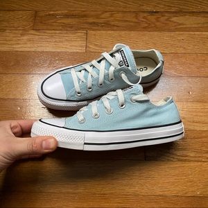 Womens Blue Converse Chuck Taylors Low Tops